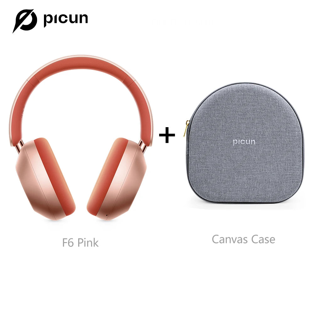 Picun F6 Active Noise Cancelling Wireless Headphones Head Tracking 3D Audio 40mm APP Control