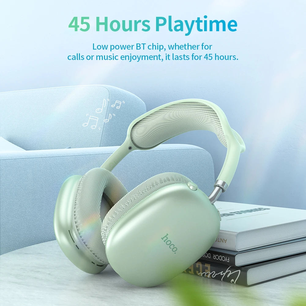 HOCO W35 Air Upgrade Wireless Bluetooth 5.3 Music Headphone Mic Driver 45H