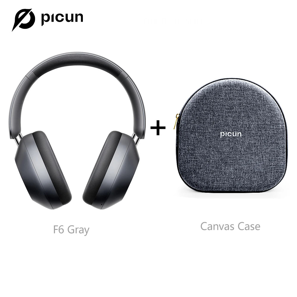 Picun F6 Active Noise Cancelling Wireless Headphones Head Tracking 3D Audio 40mm APP Control