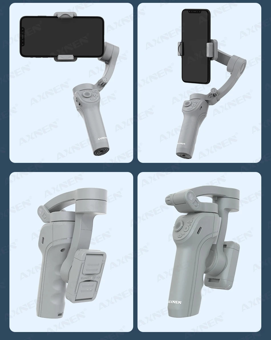 3 Axis Handheld Gimbal Stabilizer for Smartphone with Fill Light for iPhone Android