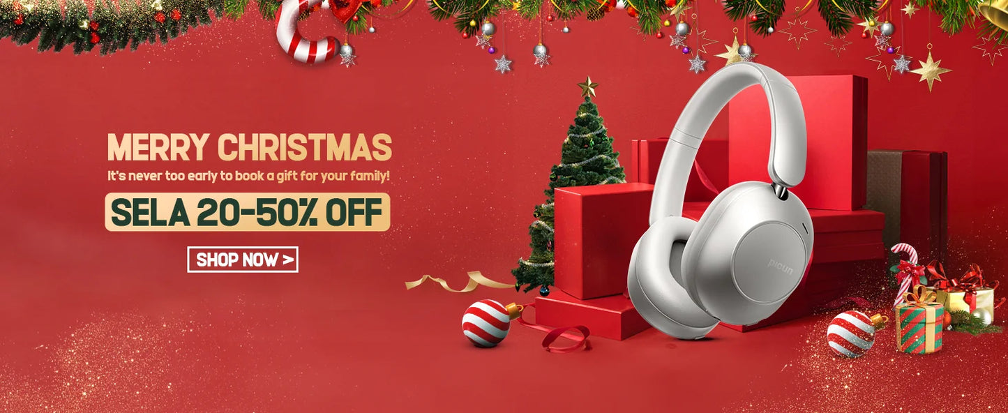 Picun F6 Active Noise Cancelling Wireless Headphones Head Tracking 3D Audio 40mm APP Control