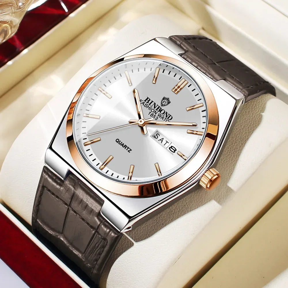 Casual Business Fashion Quartz Wristwatches Men Luxury Watch Automatic