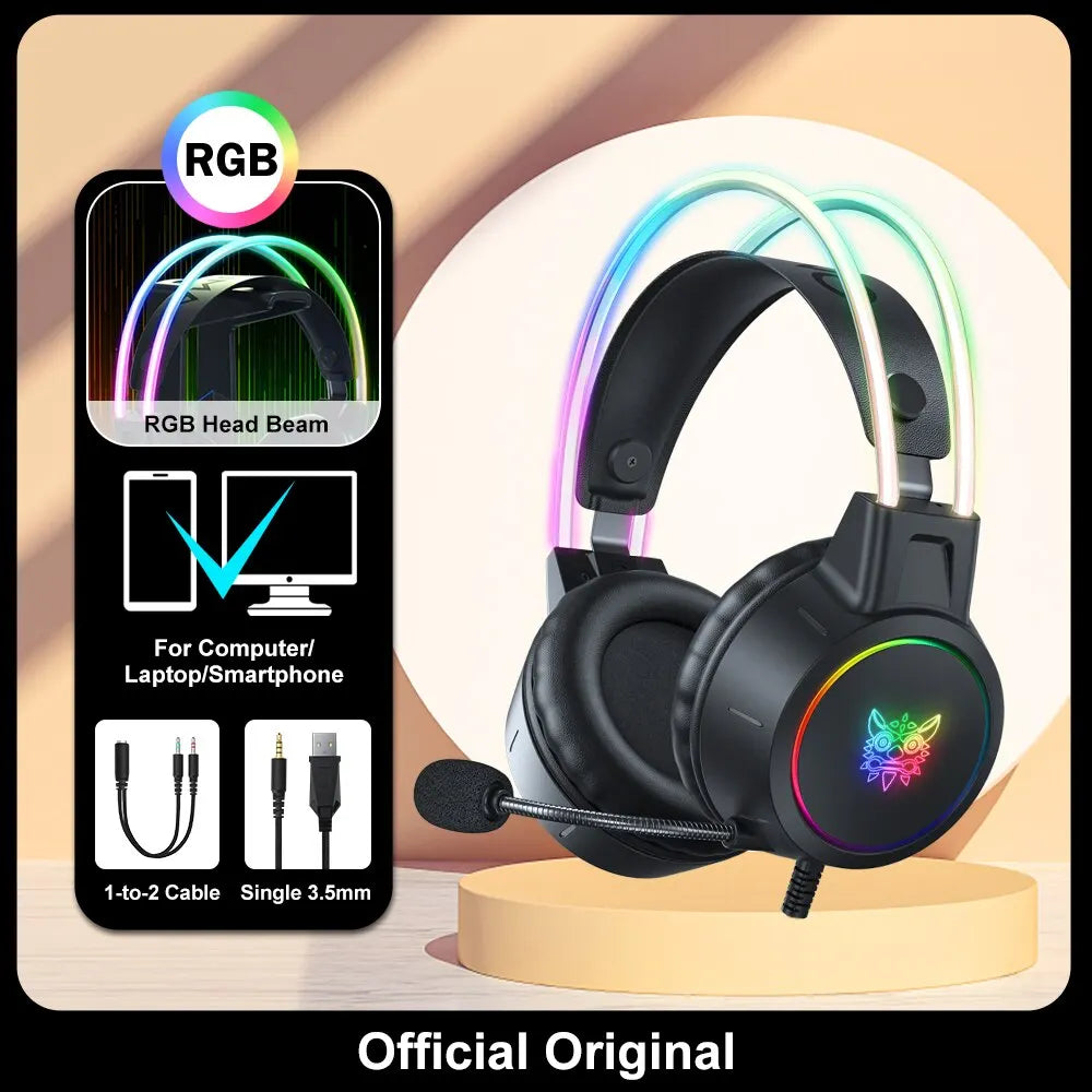 ONIKUMA X15 Pro Over-Ear Headphones Gaming Headset Wired Cancelling Earphones