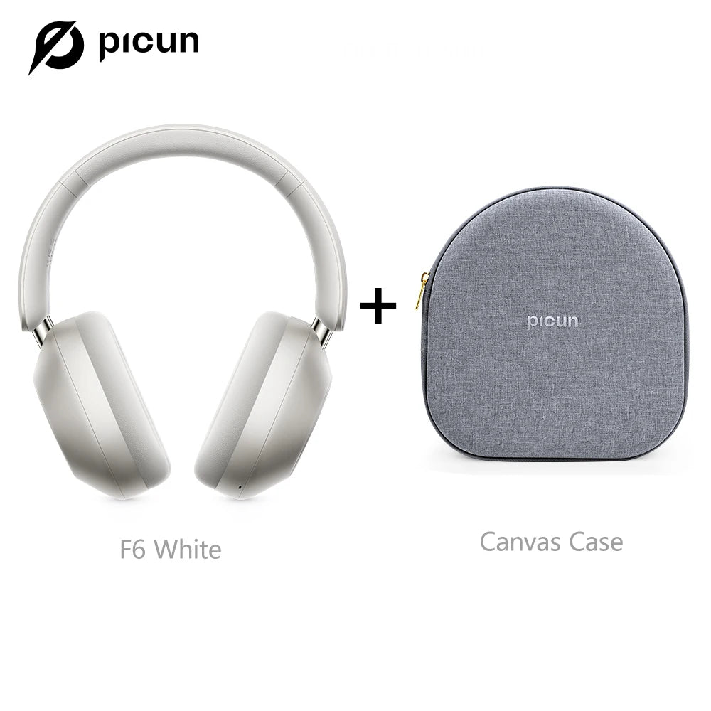 Picun F6 Active Noise Cancelling Wireless Headphones Head Tracking 3D Audio 40mm APP Control