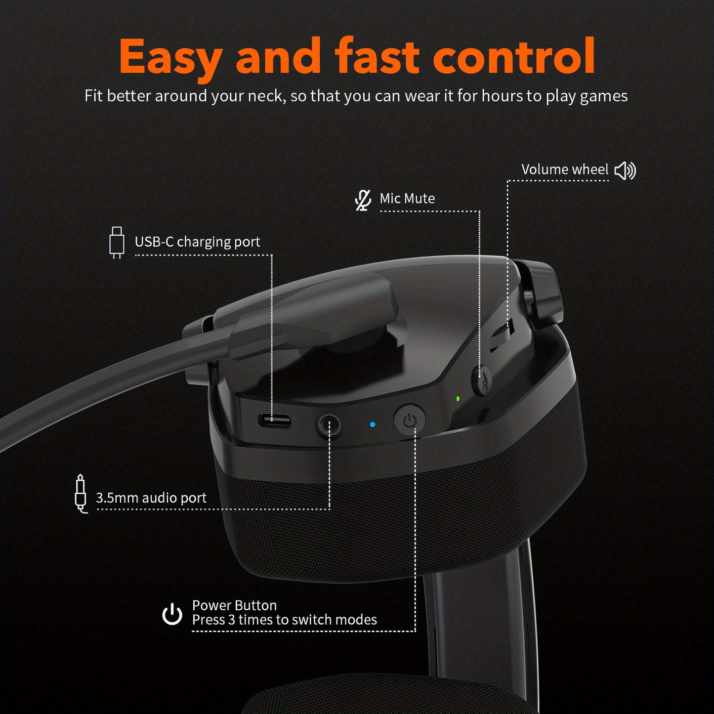 NUBWO G06 Gaming Headset for PS5, PS4, XBOX Noise Cancelling Bluetooth Headphones With Mic