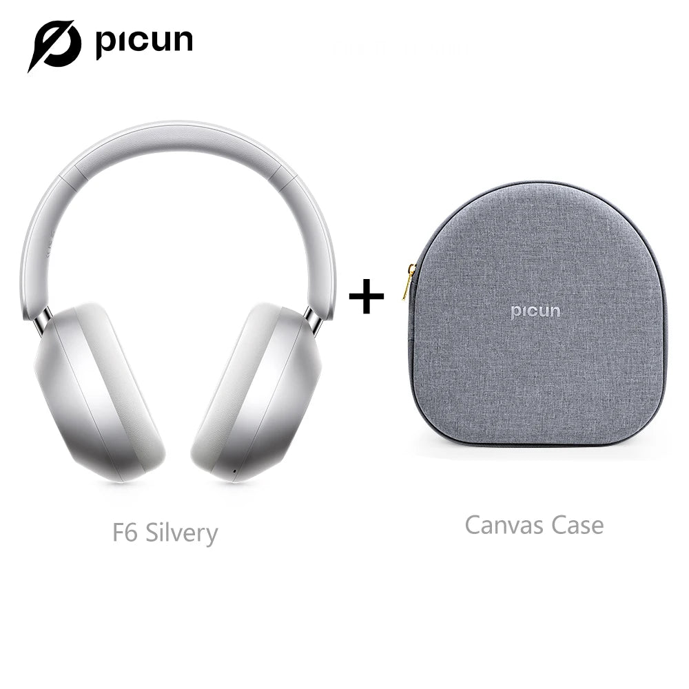 Picun F6 Active Noise Cancelling Wireless Headphones Head Tracking 3D Audio 40mm APP Control