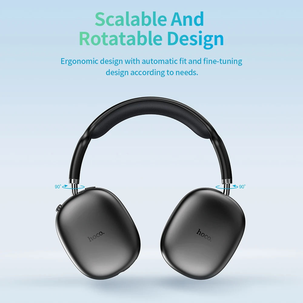 HOCO W35 Air Upgrade Wireless Bluetooth 5.3 Music Headphone Mic Driver 45H