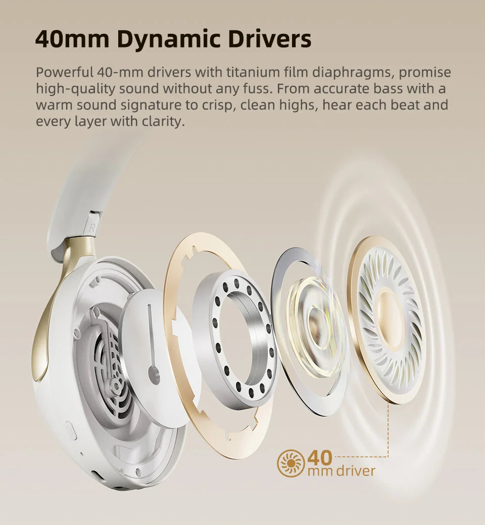 QCY H3 Pro ANC Wireless Headphone 50dB Noise Canceling