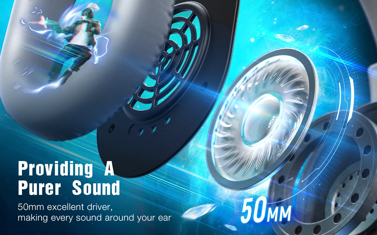 FIFINE USB Gaming Headset with 7.1 Surround Sound/3.5mm Jack Headphone for PC PS4/5 Xbox Ampligame H9W