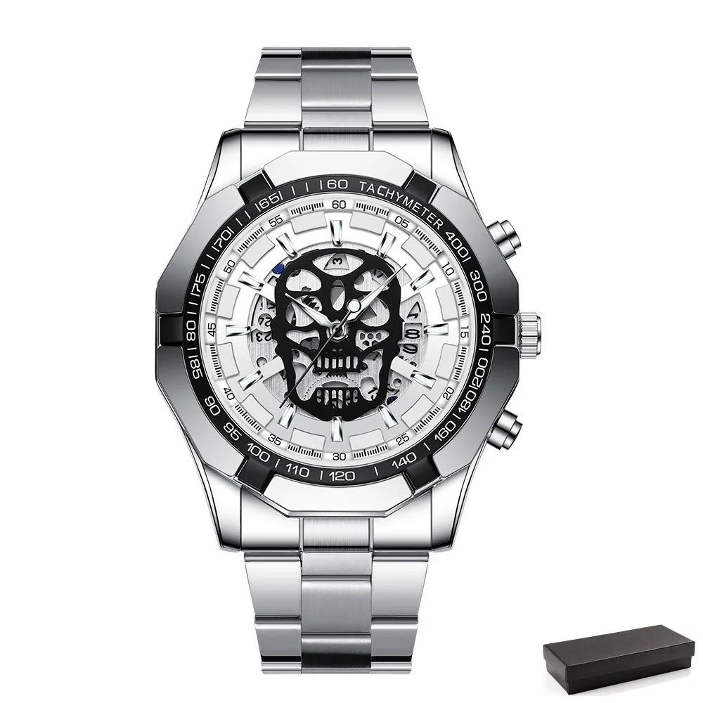 Mens Watch Quartz Top Luxury Stainless Steel Wristwatch