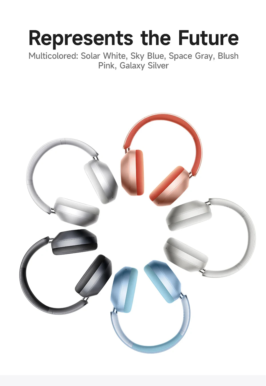 Picun F6 Active Noise Cancelling Wireless Headphones Head Tracking 3D Audio 40mm APP Control