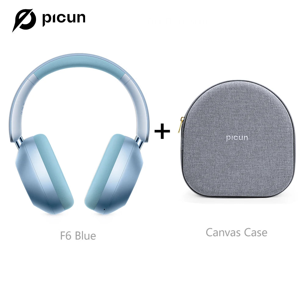 Picun F6 Active Noise Cancelling Wireless Headphones Head Tracking 3D Audio 40mm APP Control