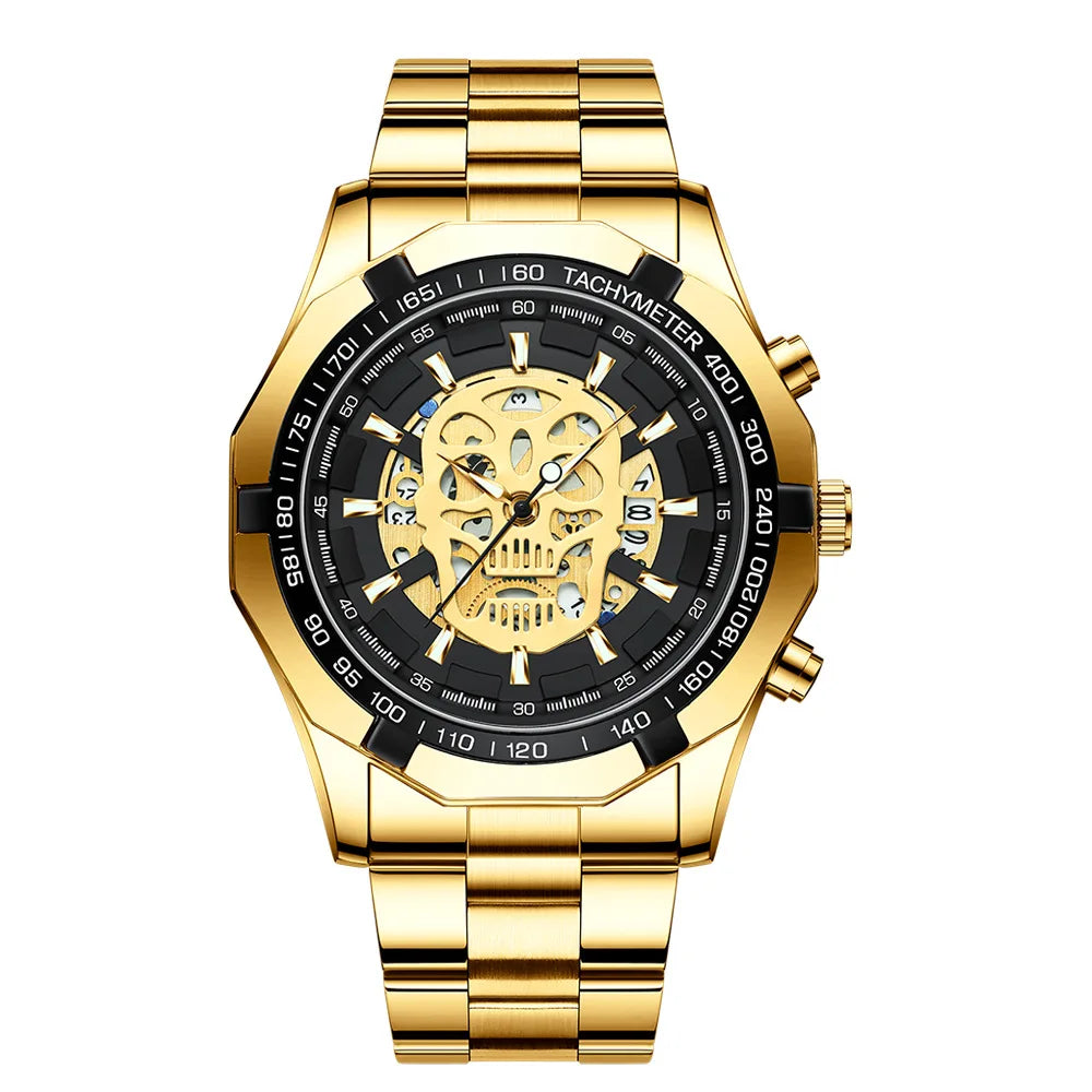 Mens Watch Quartz Top Luxury Stainless Steel Wristwatch