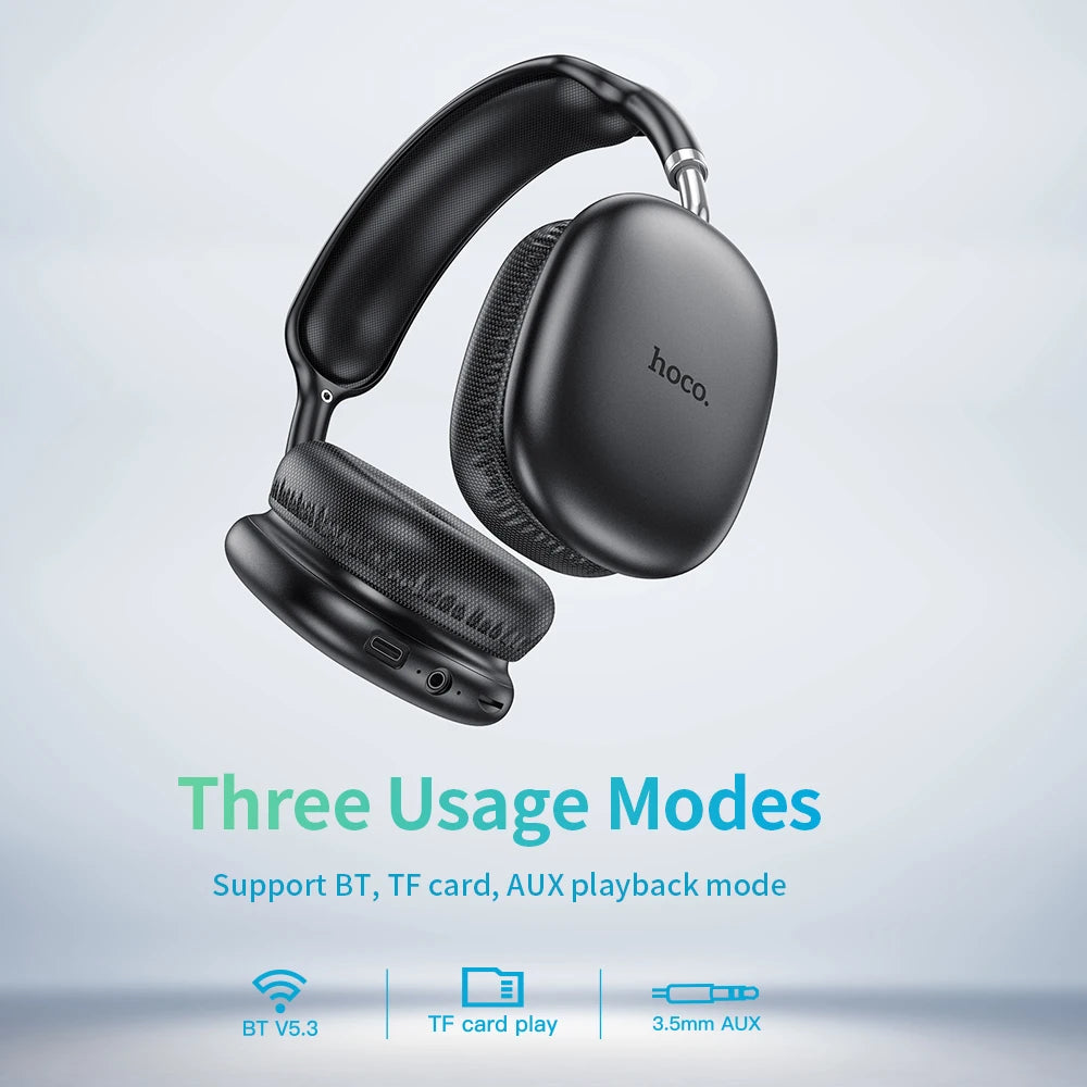 HOCO W35 Air Upgrade Wireless Bluetooth 5.3 Music Headphone Mic Driver 45H