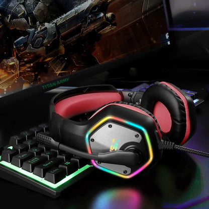 EKSA E1000 Gaming Headphones For PC/PS4/PS5 EKSA E1000 7.1 RGB Gaming Headset Gamer Noise Cancelling Mic
