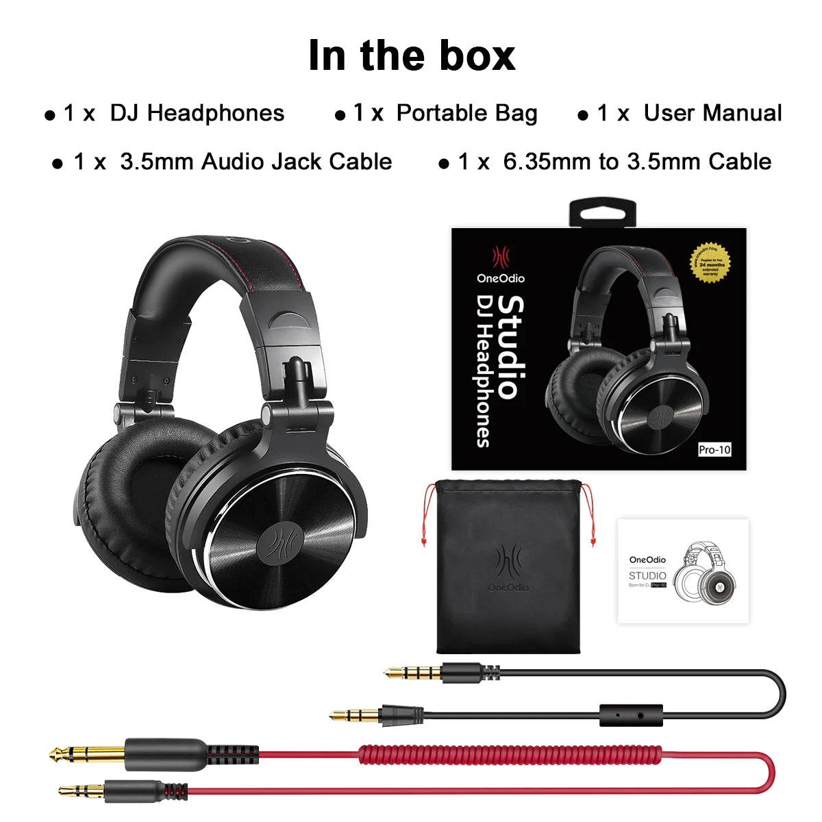 Oneodio Wired Headset Professional Studio Pro Headphones With Mic Dual-Duty Cable HiFi For Phone PC