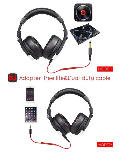 Oneodio Wired Headset Professional Studio Pro Headphones With Mic Dual-Duty Cable HiFi For Phone PC