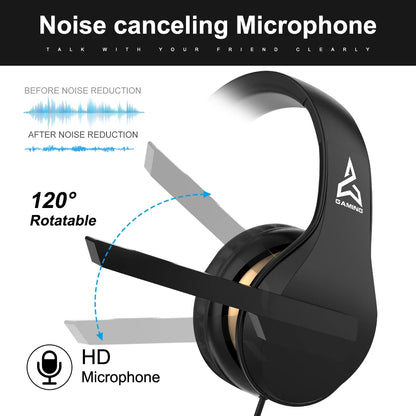 Foldable V6 Stero Gaming Headphone with Microphone Gaming headset For PS4 PC