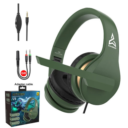 Foldable V6 Stero Gaming Headphone with Microphone Gaming headset For PS4 PC