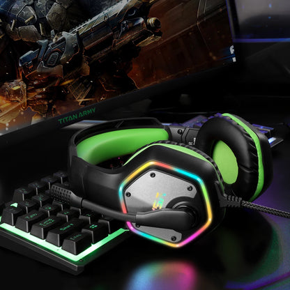 EKSA E1000 Gaming Headphones For PC/PS4/PS5 EKSA E1000 7.1 RGB Gaming Headset Gamer Noise Cancelling Mic