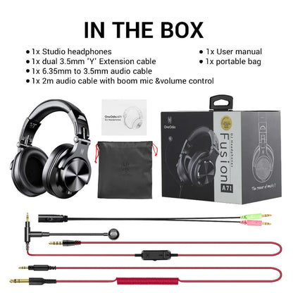 Oneodio A71 Wired Over Ear Headphone With Mic Studio DJ Headphones