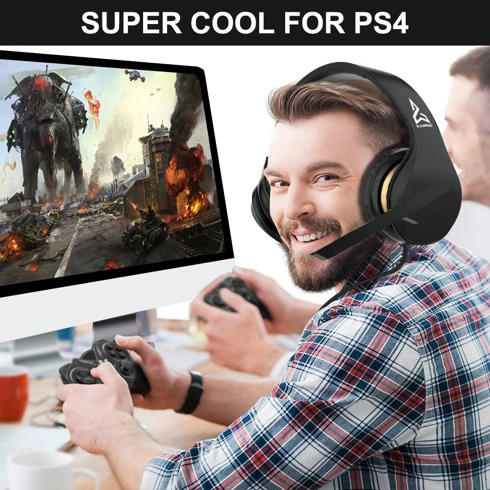 Foldable V6 Stero Gaming Headphone with Microphone Gaming headset For PS4 PC