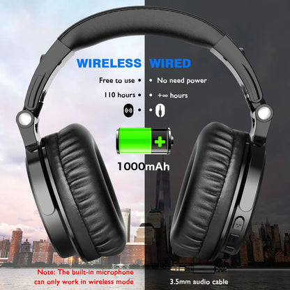 Oneodio Pro C Wireless Headphones Bluetooth 5.2, Deep Bass Stereo Earphones with Mic
