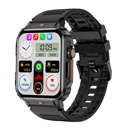 Military Men Smart Watch Health Monitor Bluetooth Call Smartwatch Fitness