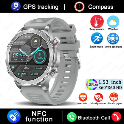 New Bluetooth Call Smart Watch Men For Huawei AMOLED HD Large Screen