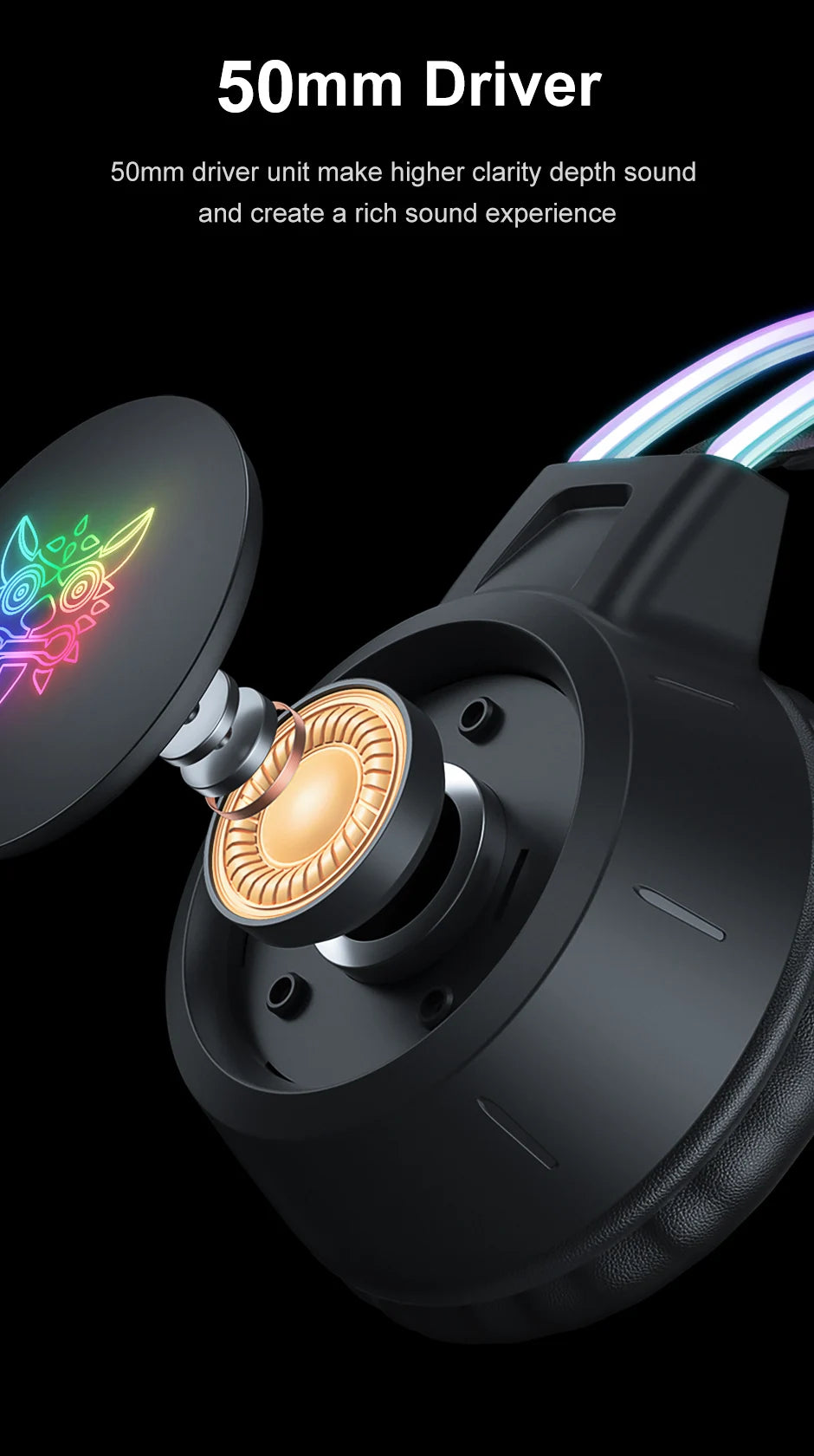 ONIKUMA X15 Pro Over-Ear Headphones Gaming Headset Wired Cancelling Earphones