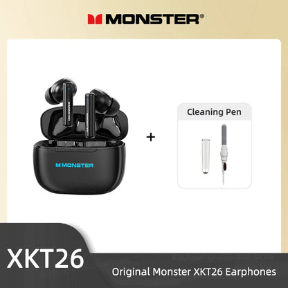 Monster XKT26 Bluetooth 5.4 Earphones Headset Noise Reduction