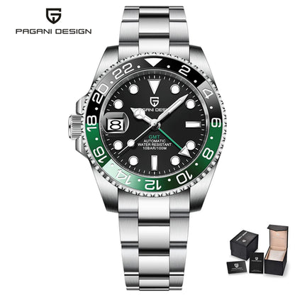 PAGANI DESIGN Luxury Men Sapphire Glass Stainless Steel  Waterproof