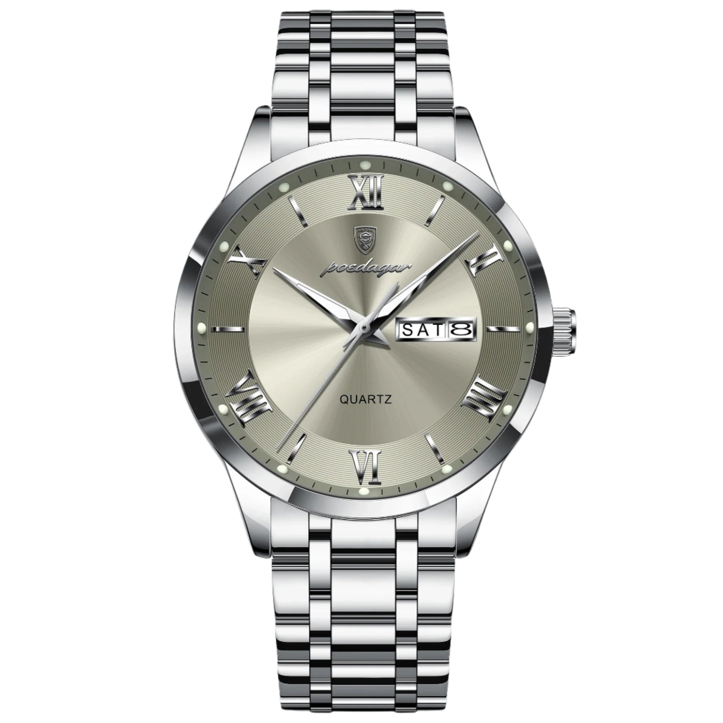POEDAGAR Luxury Fashion Men Clock Waterproof