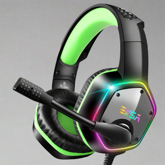 EKSA E1000 Gaming Headphones For PC/PS4/PS5 EKSA E1000 7.1 RGB Gaming Headset Gamer Noise Cancelling Mic