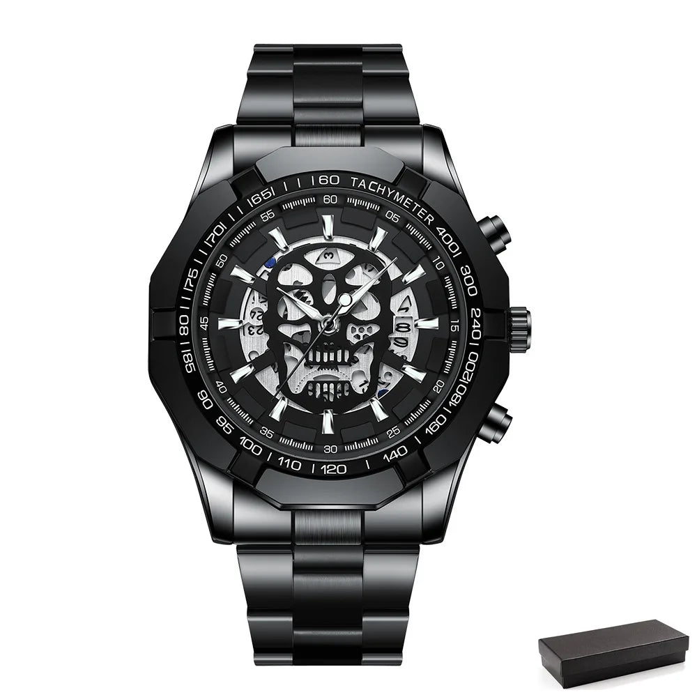 Mens Watch Quartz Top Luxury Stainless Steel Wristwatch