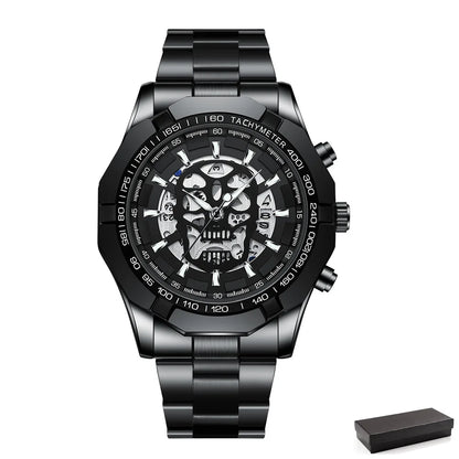 Mens Watch Quartz Top Luxury Stainless Steel Wristwatch