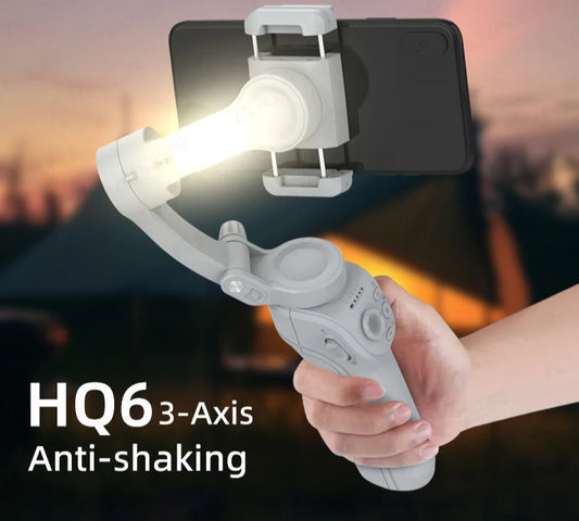 3 Axis Handheld Gimbal Stabilizer for Smartphone with Fill Light for iPhone Android