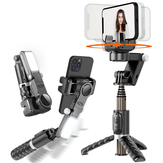 360° Rotation Following Shooting Mode 2-Axis Gimbal Stabilizer For iPhone Tiktok Photography