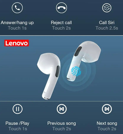 Lenovo LivePods HT38 TWS Bluetooth Earbuds for iPhone Sport Waterproof