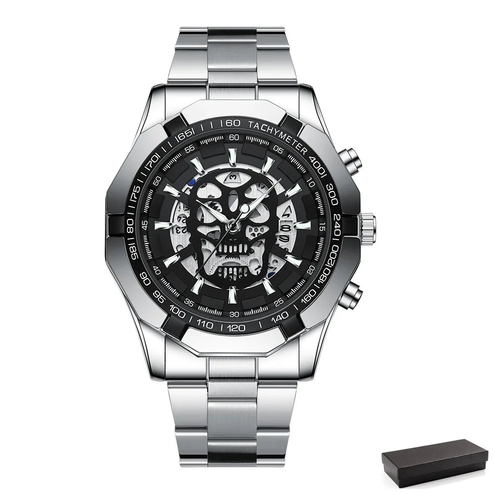 Mens Watch Quartz Top Luxury Stainless Steel Wristwatch