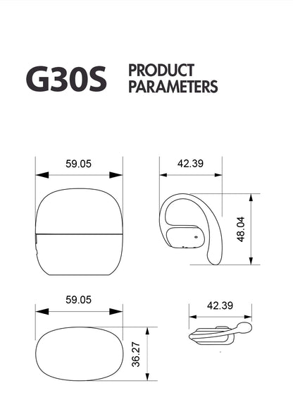 Sanag G30S Earphone Bluetooth 5.3 Wireless Bluetooth Headset OWS Air Conduction Earphones