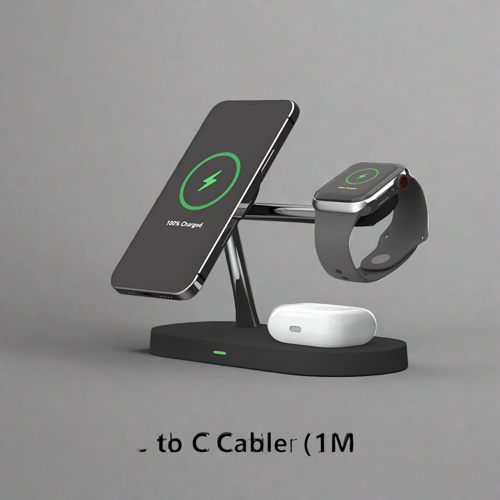 3 in 1 Wireless Charger Stand For iPhone 12 13 14 15 16 Fast Charging Station