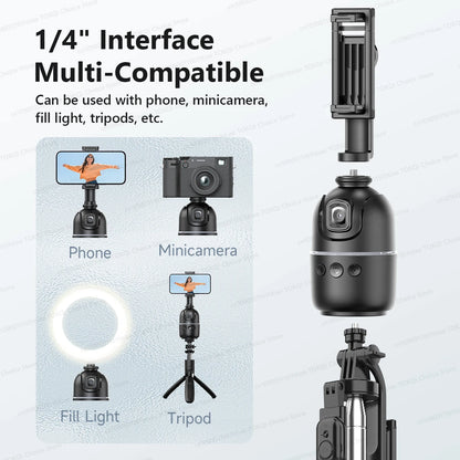 Auto Face Tracking Gimbal AI Smart 360° Rotation Desktop Phone Holder