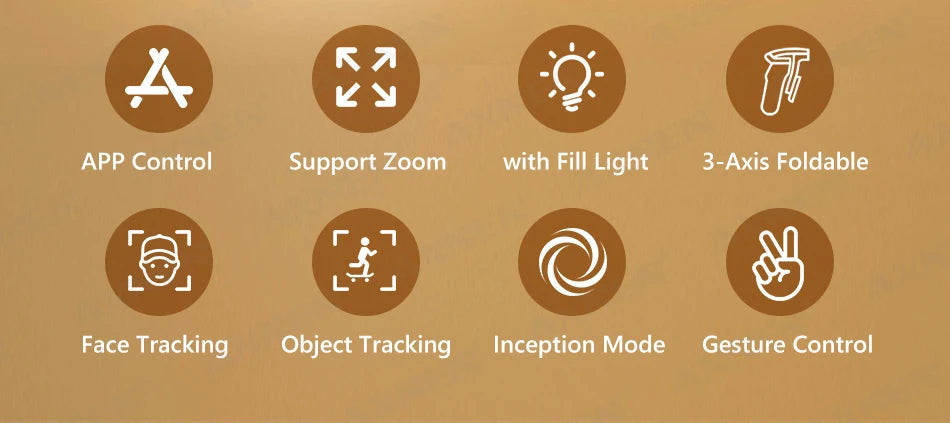 3 Axis Handheld Gimbal Stabilizer for Smartphone with Fill Light for iPhone Android