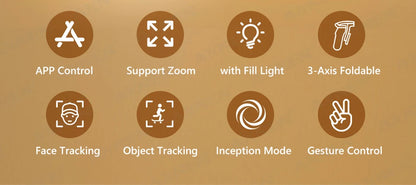 3 Axis Handheld Gimbal Stabilizer for Smartphone with Fill Light for iPhone Android