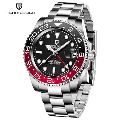 PAGANI DESIGN Luxury Men Sapphire Glass Stainless Steel  Waterproof