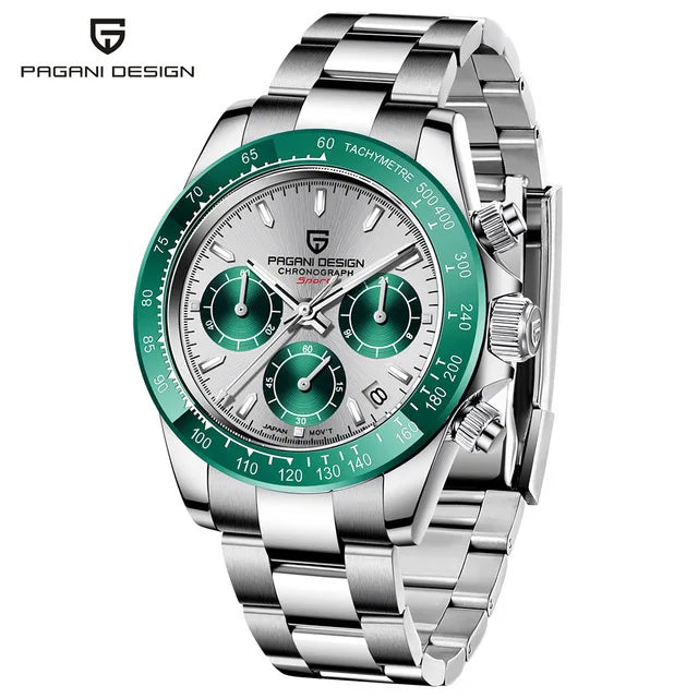 V2 PAGANI DESIGN Men's Quartz Watches Sapphire Stainless Steel Waterproof Watch Men