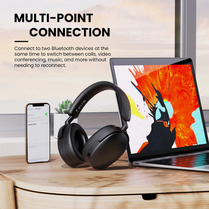 Super EQ A200 Wireless Bluetooth 5.4 Headphones Hybrid Active Noise Canceling
