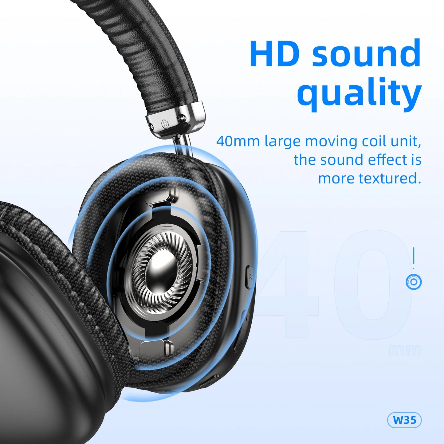 HOCO W35 HiFi Audio Wireless Bluetooth Game Sport Handsfree Earbud with MIC Support TF Card AUX