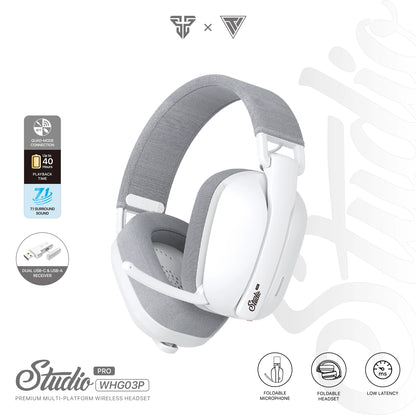 FANTECH WHG03P STUDIO PRO Gaming Headphones Wired& Wireless Bluetooth 7.1 Mic For PS5 XBOX